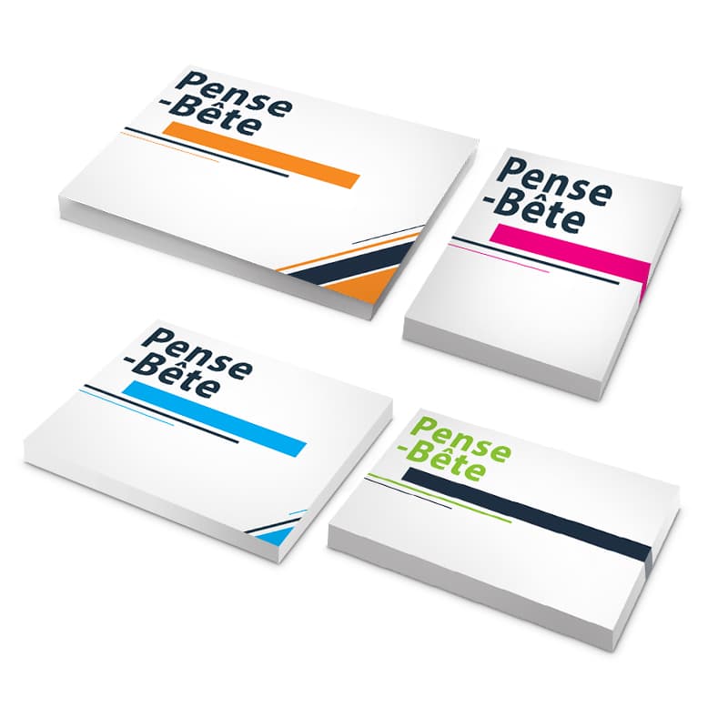 50.00000 Pense-Bêtes Adhésifs Personnalisés Carrés - 7.5 x 7.5 cm - Easyflyer