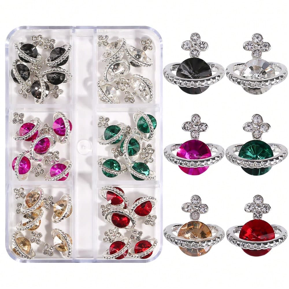 Black Friday 1 boîte 30 pièces décoration d'ongle d'étoile et de croix en alliage ton or DIY charmes d'ongle bijoux d'ongle fournitures d'ongle