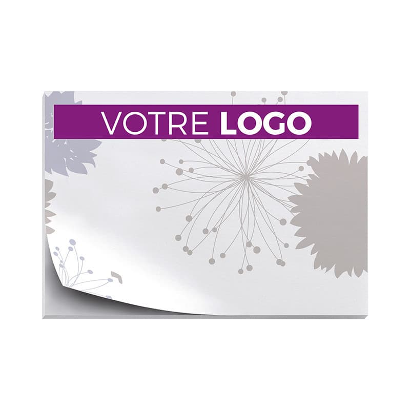 Notes adhésives rectangulaires 100 feuilles Everly - Blocs-notes personnalisés